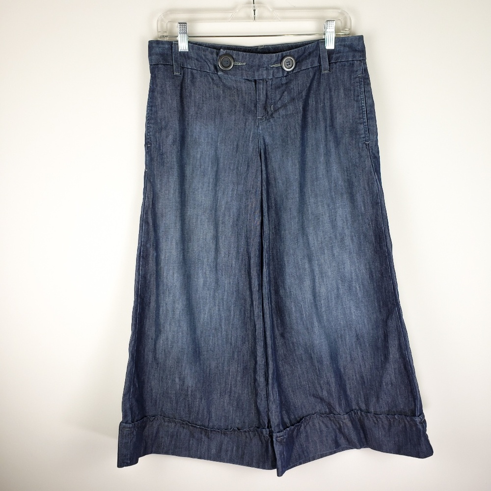 Anthropologie Level 99 Guacho Cuffed Dark Jeans